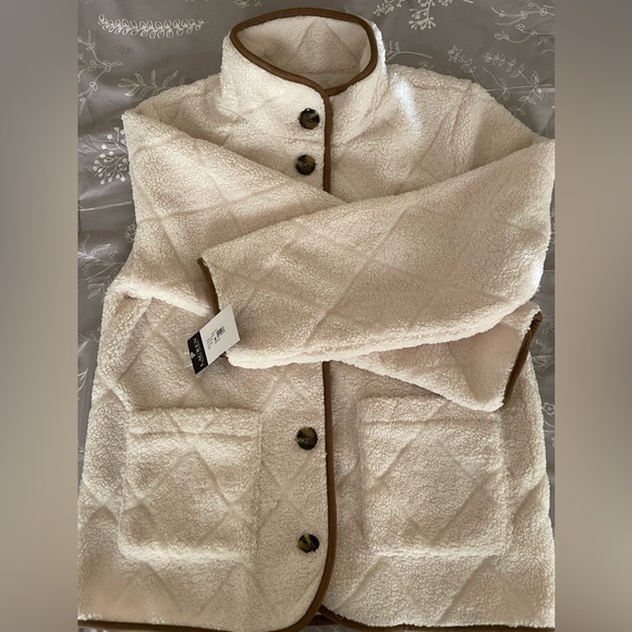 NWT Ralph Lauren Faux Shearling Funnelneck Coat - Picture 8 of 16